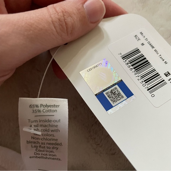 NWT Michigan State Spartans Go Green Go White White Raw Hem Crop Tank Top Medium - Picture 9 of 10